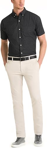 Van Heusen Mens Wrinkle Free Short Sleeve Button Down Check Shirt - Image 3