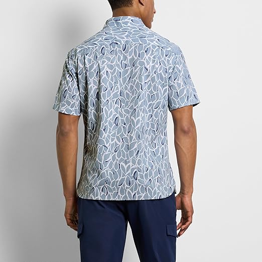 Van Heusen Mens Wrinkle Free Short Sleeve Button Down Check Shirt - Image 5
