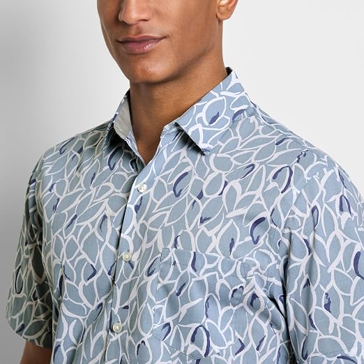 Van Heusen Mens Wrinkle Free Short Sleeve Button Down Check Shirt - Image 3