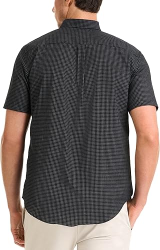 Van Heusen Mens Wrinkle Free Short Sleeve Button Down Check Shirt - Image 5